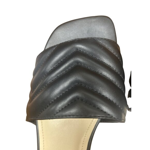 Nine West 7.5M Black Quilted Slide Sandals - Picture 5 of 5